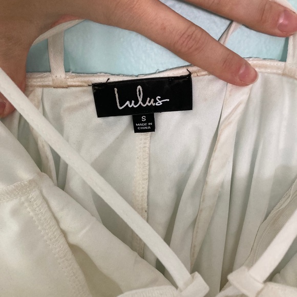 White Spaghetti Lacey Bodycon Dress - Picture 5 of 5